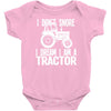 i don`t snore i dream i`m a tractor Baby Onesie