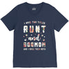 i have two titles aunt and dogmom and i rock them both with roses V-Neck Tee