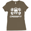 crossfit skull Ladies Fitted T-Shirt