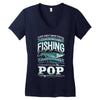fishing pop Women's V-Neck T-Shirt