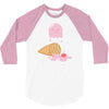 ice cream ghost 3/4 Sleeve Shirt