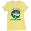 silver shamrock Ladies Fitted T-Shirt
