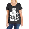 gym cat workout Ladies Curvy T-Shirt