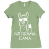 no drama llama Ladies Fitted T-Shirt