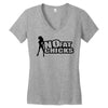 no fat chicks Women's V-Neck T-Shirt