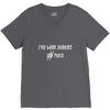 Thinking Too Much (f98) V-Neck Tee