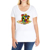 Rubik Cube Ladies Curvy T-Shirt