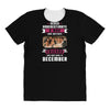 Never Underestimate A Man Who Watches Friends And Was Born in December All Over Women's T-shirt