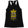 nobody exists on purpose Racerback Tank
