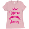queens are born in january Ladies Fitted T-Shirt