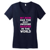 My Mom Has The Most Awesome Daughter In The World Women's V-Neck T-Shirt
