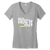 lets hug it out Women's V-Neck T-Shirt