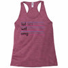 practice your texting Racerback Tank
