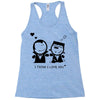 i love you Racerback Tank