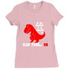 funny dino Ladies Fitted T-Shirt