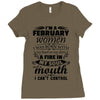 I Am A February Women Ladies Fitted T-Shirt