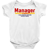 Manager Of Myselfy i Was Nobody Before Social Media Baby Bodysuit