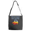 never forget Adjustable Strap Totes