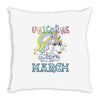 unicorns are born in march cute unicorn Throw Pillow