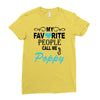 my favorite people call me poppy Ladies Fitted T-Shirt