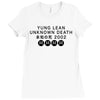 Yung Lean Unknown Death 2002 Ladies Fitted T-Shirt