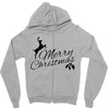 merry christmas flower Zipper Hoodie