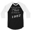 best men are born in 1957   60th birthday 3/4 Sleeve Shirt