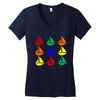 color ful Women's V-Neck T-Shirt