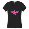 breast cancer wonder woman Women's V-Neck T-Shirt