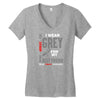 I Wear Grey For My Best Friend (Brain Cancer Awareness) Women's V-Neck T-Shirt