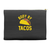 body by tacos funny Accessory Pouches