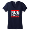 free running parkour run free Women's V-Neck T-Shirt