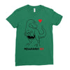 pregnant rex black color Ladies Fitted T-Shirt