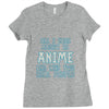 care about anime and two real people girls Ladies Fitted T-Shirt