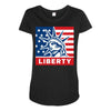 liberty statue Maternity Scoop Neck T-shirt
