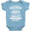 Super Cool Nanny Of A Freaking Awesome Granddaughter Baby Onesie