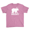 new bear deer beer funny Youth Tee