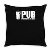 pub providing us beer hoodie Throw Pillow