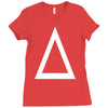 prism a triangle design graphic baseball jersey Ladies Fitted T-Shirt