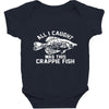 all i caught was this crappie fish Baby Bodysuit