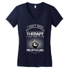 I Dont Need Therapy Need Pin Bowling Women's V-Neck T-Shirt