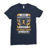 Never Underestimate the Strength of a Childhood Cancer Warrior Ladies Fitted T-Shirt
