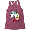 rainbow unicorn Racerback Tank