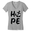 hope anchor Women's V-Neck T-Shirt