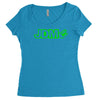 black funny glow in dark glowing Women's Triblend Scoop T-shirt