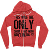 this is the only shirt with no cum Zipper Hoodie
