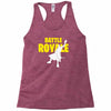ride the rocket battle gaming Racerback Tank