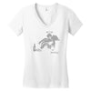 banksy fallen angel Women's V-Neck T-Shirt