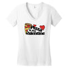 pizza is my valentine Women's V-Neck T-Shirt