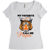 My Favorite People Call Me Papa Women's Triblend Scoop T-shirt